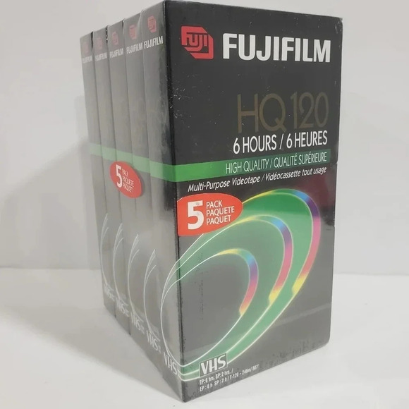 Fujifilm HQ  120 5 pack VHS Cassetts New in Package. - Picture 4 of 4